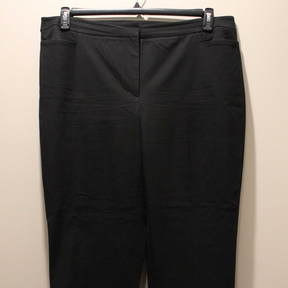 Talbots Black Hampshire Straight Leg Pants - Sz 18W